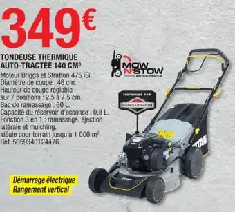 Brico Dépôt Tondeuse thermique auto-tractée 140 cm offre