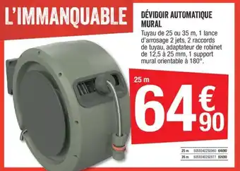 Brico Dépôt Dévidoir automatique mural offre