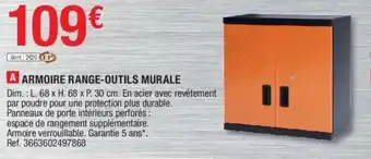 Brico Dépôt Armoire range-outils murale offre