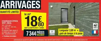 Brico Dépôt 6 Bardages épicéa vert INCA offre