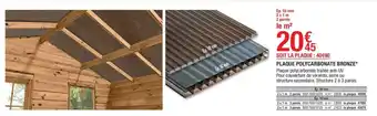 Brico Dépôt Plaque polycarbonate bronze offre