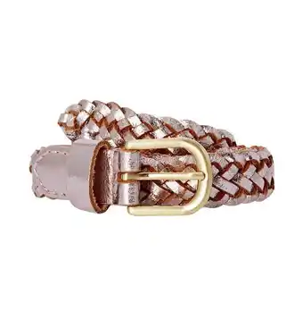 Ceinture tressée en cuir femme