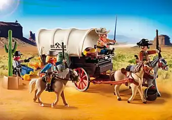 5248 chariot avec cow-boys et bandits