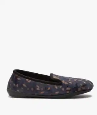 Chaussons femme imprimés en velours - barry chaussons vue1 - barry chaussons - gemo