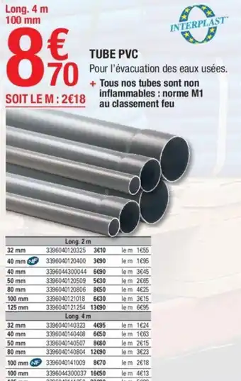Tube PVC
