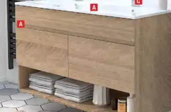 Brico Dépôt Colonne ALVA imitation bois H. 120 CM offre