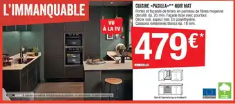 Brico Dépôt Cuisine PASILLA noir mat offre