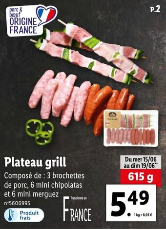 Lidl Plateau grill offre
