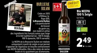 Lidl Bio NEIPA 100% seigle offre