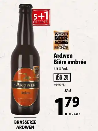 Lidl Ardwen bière ambrée offre