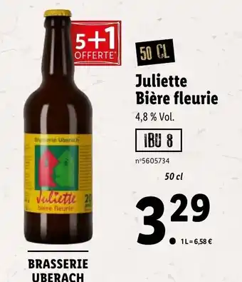 Lidl Juliette bière fleurie offre
