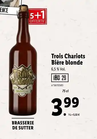 Trois chariots bière blonde