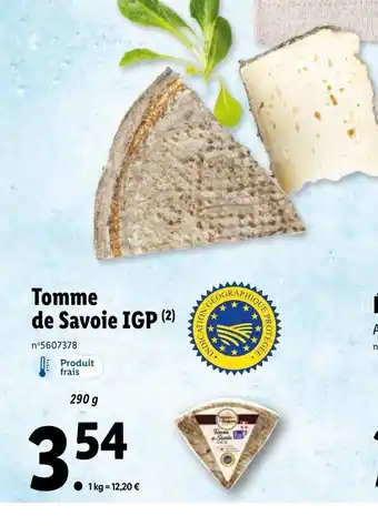 Lidl Tomme de Savoie IGP offre