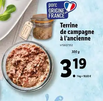 Lidl Terrine de Campagne à l'Ancienne offre