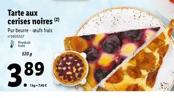 Lidl Tarte Aux Cerises Noires offre
