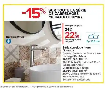 Castorama Série Carrelage Mural Doumay offre