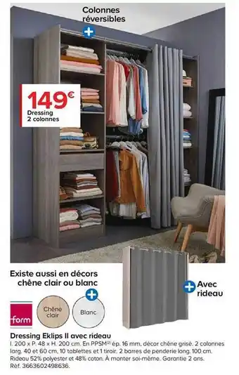 Dressing Eklips II Avec Rideau