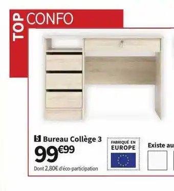 Conforama Bureau Collège 3 offre