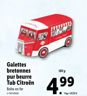 Lidl Galettes Bretonnes Pur Beurre Tub Citroën offre