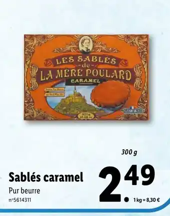Lidl Sablés Caramel offre