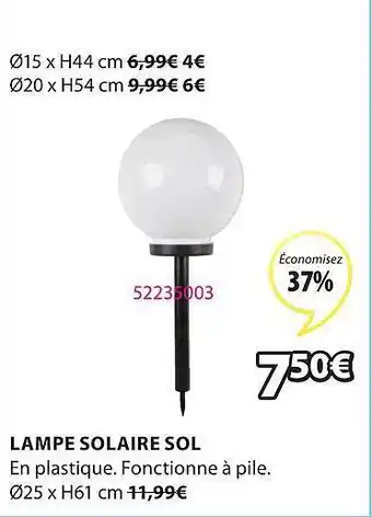 JYSK Lampe Solaire Sol offre