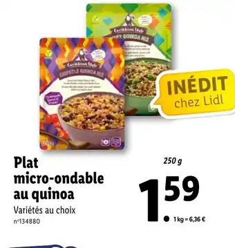 Lidl Plat Micro-Ondable Au Quinoa offre