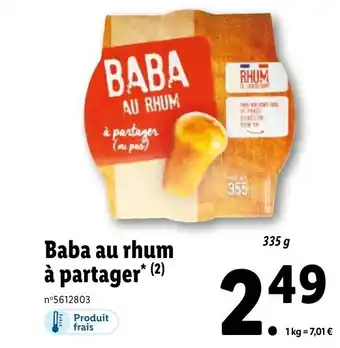 Lidl Baba Au Rhum à Partager offre