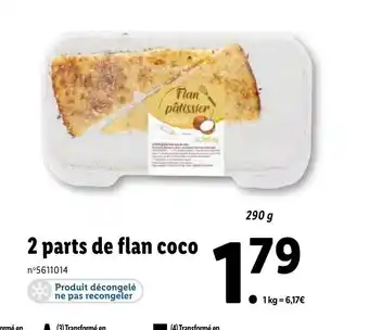 2 Parts de Flan Coco