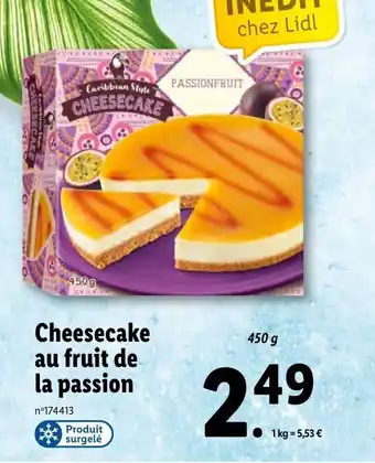 Lidl Cheesecake Au Fruit de La Passion offre