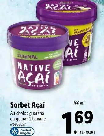 Lidl Sorbet Açaí offre