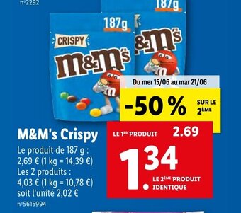 Lidl M&M's Crispy offre
