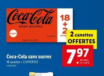 Lidl Coca-Cola Sans Sucres offre