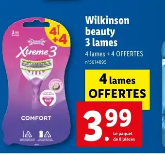 Lidl Wilkinson Beauty 3 Lames offre