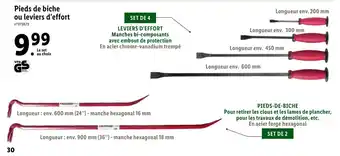 Lidl Pieds de Biche Ou Leviers d'Effort offre