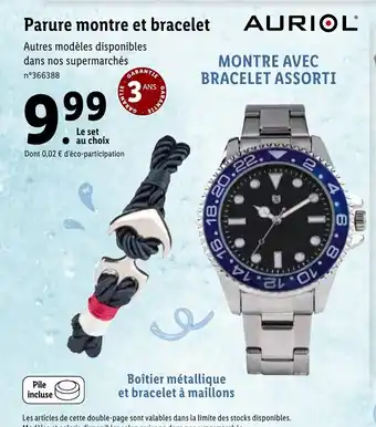 Lidl Parure Montre Et Bracelet offre