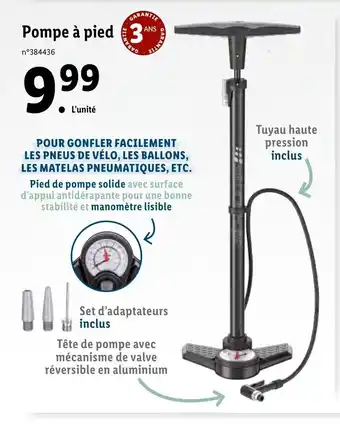 Lidl Pompe à Pied offre