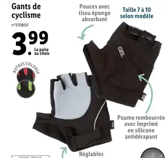 Lidl Gants de Cyclisme offre