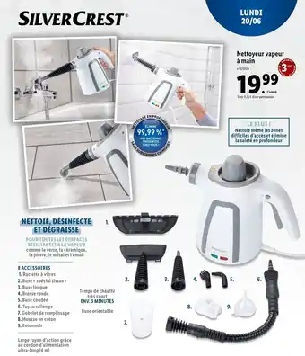 Lidl Silver Crest Nettoyeur Vapeur à Main offre