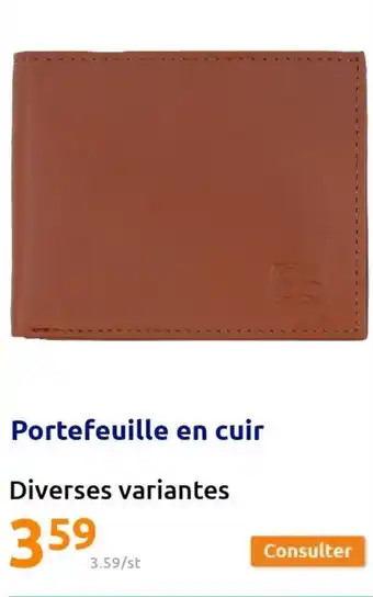 Action Portefeuille En Cuir offre
