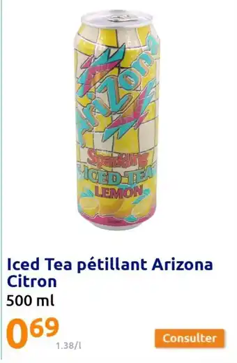 Iced Tea Pétillant Arizona Citron
