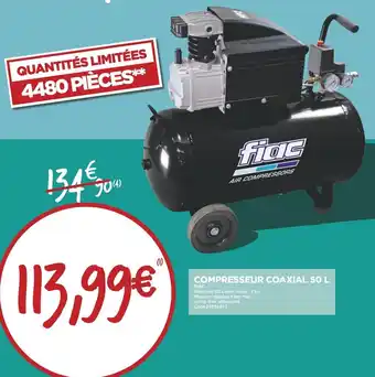 Bricomarché Compresseur Coaxial 50L offre