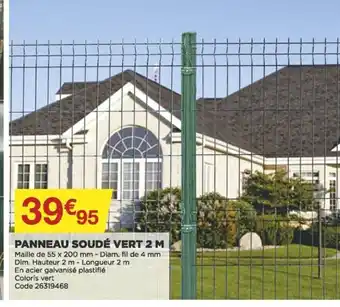 Bricomarché Panneau Soudé Vert 2m offre