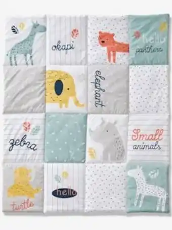Tapis de sol patchwork jungle baby oeko-texÂź - multicolore