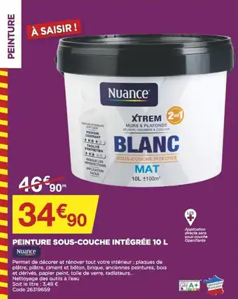Nuance Peinture Sous-Couche Intégrée 10L