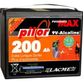 Lacmé - pile clôture alcaline 9v 200ah