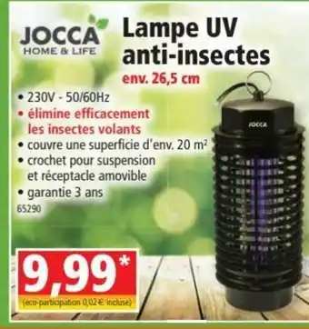 Norma Jocca Lampe UV Anti-Insectes offre