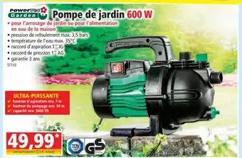 Norma Pompe de Jardin 600w offre
