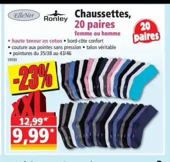 Norma Ronley Chaussettes 20 Paires offre