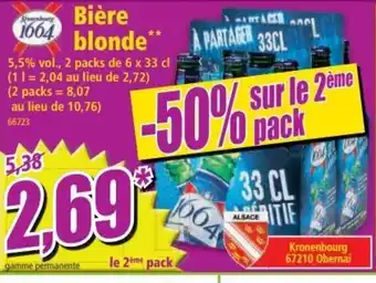 Norma 1664 Bière Blonde offre