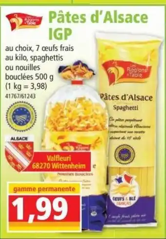 Norma Pâtes d'Alsace IGP offre